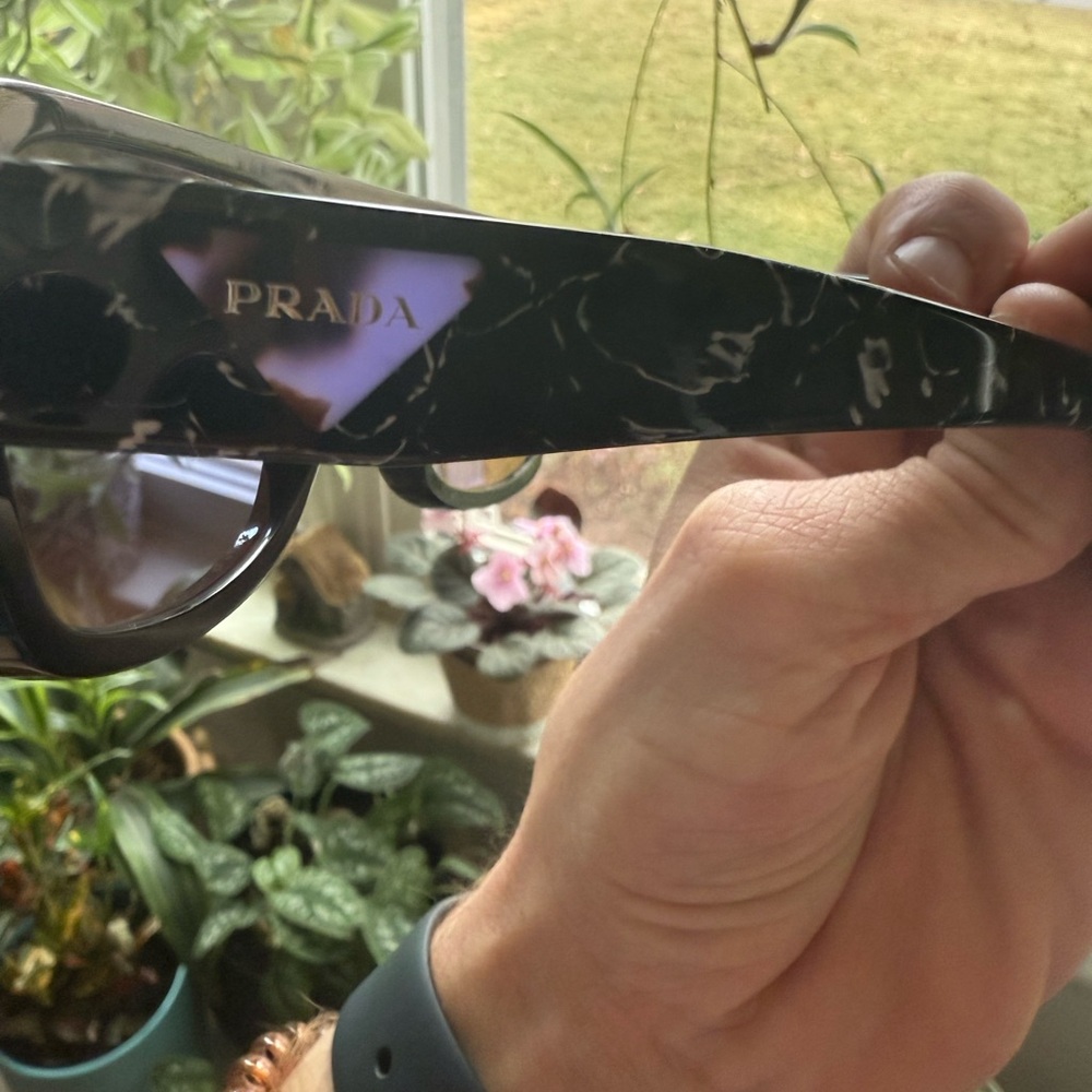 Prada Black Rectangular Sunglasses - image 4